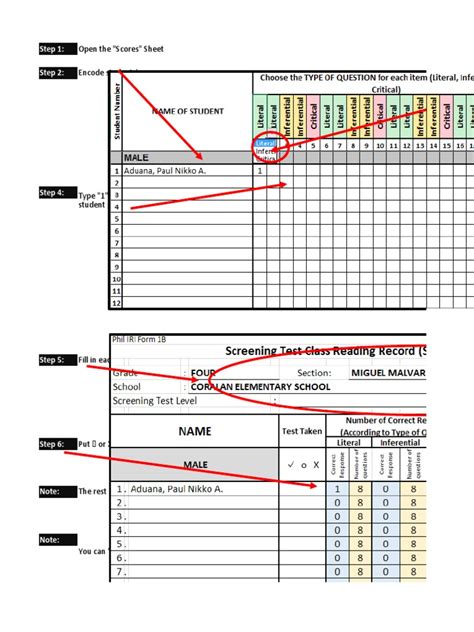 Phil IRI TPPK (Encoding Template) .